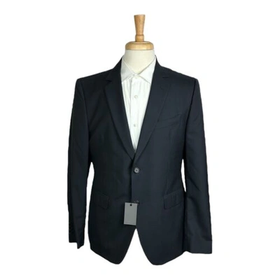 Pre-owned John Varvatos Collection 150s Merino Wool Blue Check Suit 42r Pant 36xunf 2k