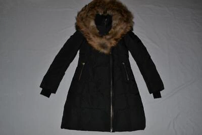 Pre-owned Mackage Authentic  Women Trish Long Black Winter Coat Fur Hood All Sizes