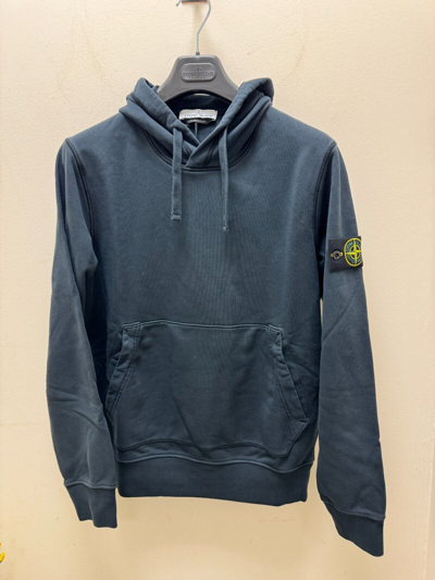 Pre-owned Stone Island Logo Patch Cotton Felpa Hoodie Hood Sweatshirt 791564151 In Blue