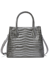 TIFFANY & FRED PARIS TIFFANY & FRED PARIS ALLIGATOR-EMBOSSED LEATHER TOP HANDLE TOTE