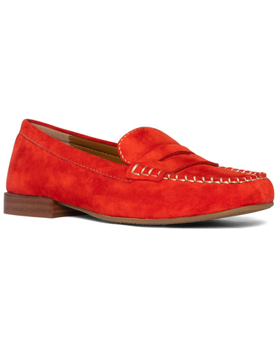 Donald Pliner Binah Suede Loafer In Orange