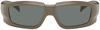 Rick Owens Gray Rick Sunglasses In 3409 Dstgrey/blk