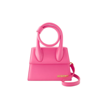 JACQUEMUS LE CHIQUITO NOEUD BAG - LEATHER - NEON PINK