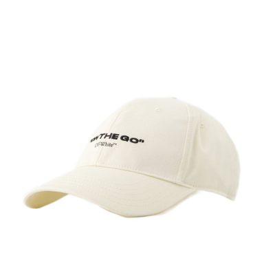 Off-white On The Go Embroidered Cap In Neutrals