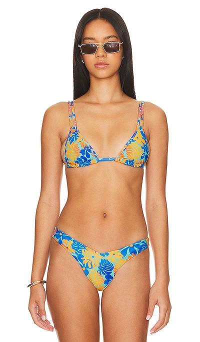 Kulani Kinis Twin Strap Bikini Top In Azure