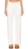 Barefoot Dreams Cozychic Lite Patch Pocket Long Pant In White