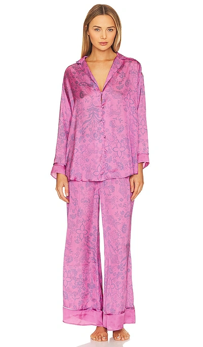 Free People Dreamy Days Pajama Set In Sugar Snaps Combo