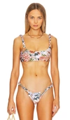 Agua Bendita Evie Bikini Top In Multicolor