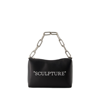 OFF-WHITE BLOCK QUOTE BAG - LEATHER - BLACK/ SILVER