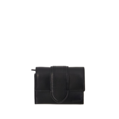 Jacquemus Le Compact Bambino Cardholder -  - Leather - Black