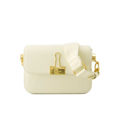 Off-white Hobo Plain Binder Bag - Off White - Leather - Beige In Neutrals