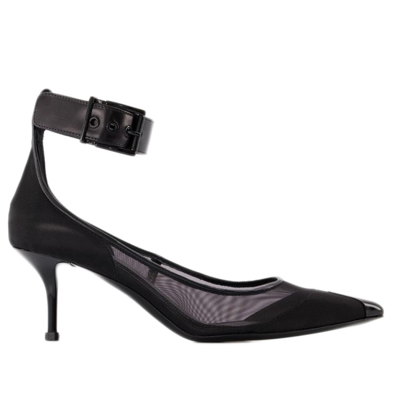 Alexander Mcqueen Woman Pumps Black Size 10 Textile Fibers