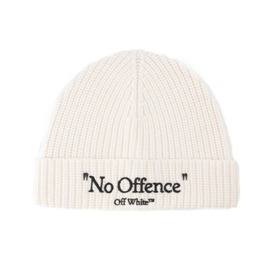 Off-white No Offence Beanie - Off White - Wool - White In Neutrals