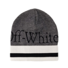 OFF-WHITE LOGO PIXEL BEANIE - WOOL - BLACK/ WHITE