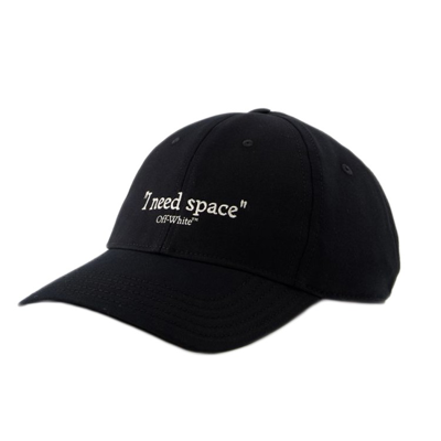 Off-white I Need Space-embroidery Baseball Hat In Black