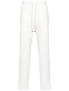Brunello Cucinelli Drawstring Corduroy Trousers In White