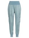 Cinq À Sept Giles High Waist Jogger Pants In Echo Blue