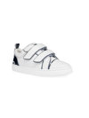 Christian Louboutin Kids' Funnyto Contrast-trim Leather Low-top Trainers 4-9 Years In White Navy