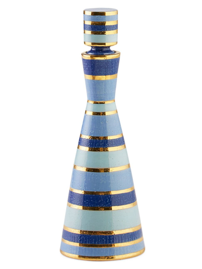 Jonathan Adler Chroma Stoneware Decanter In Blue