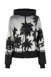 Palm Angels Black Printed Polyester Palm Ski Jacket In Printed