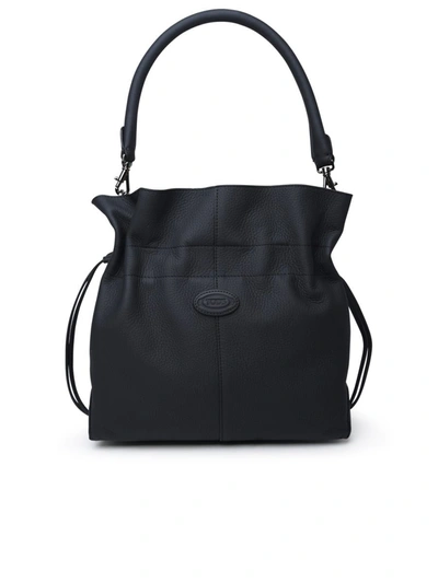Tod's Small Dbs Leather Bucket Bag In Black