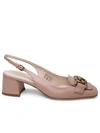 TOD'S TOD'S LEATHER SANDALS NUDE