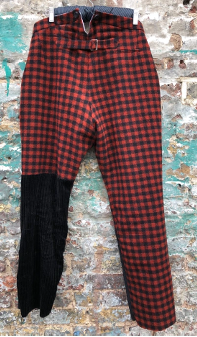 John Alexander Skelton Jas18206 Plough Stot Trousers In Red/black