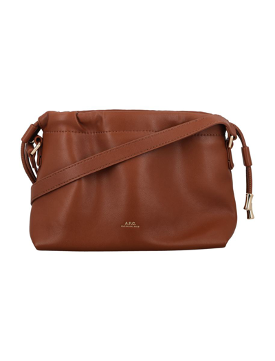 Apc Ninon Mini Shoulder Bag In Brown
