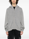 PALM ANGELS PALM ANGELS MEN CURVED LOGO ZIP KNIT HOODY