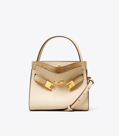 Tory Burch Lee Radziwill Petite Double Satchel Bag In 122 New Cream