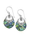 Samuel B. Silver 1.00 Ct. Tw. Gemstone Floral Earrings In Blue/green