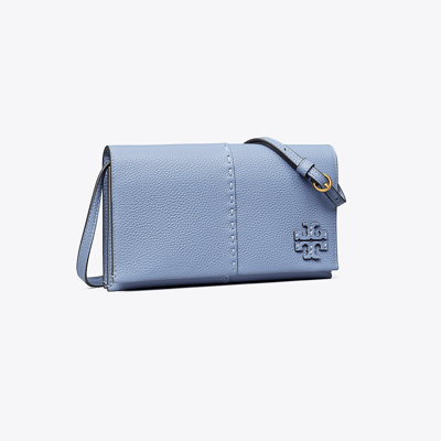 Tory Burch Mcgraw Wallet Crossbody In Bluewood