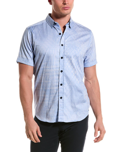 Robert Graham Coppola Tailored Fit Woven Shirt In Blue