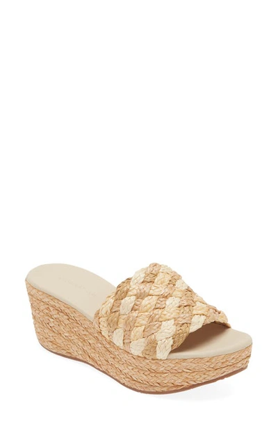 Chocolat Blu Yunis Sandal In Toast Multi Raffia