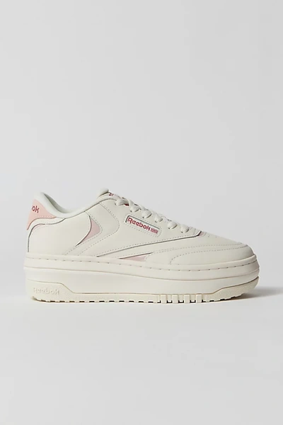 Reebok Club C Extra Platform Sneaker In Chalk/pospin/sedros, Women's At Urban Outfitters In Chalk/pospin/sedros