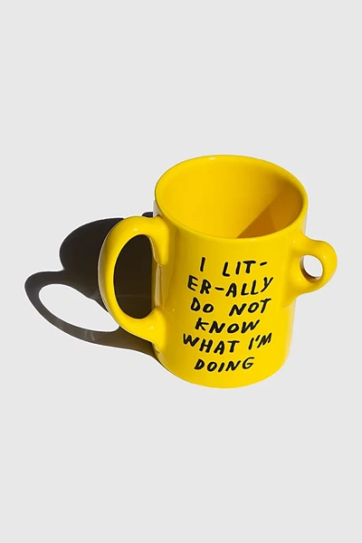 Third Drawer Down I Literally Do Not Know Mug X Adam Jk At Urban Outfitters In Yellow