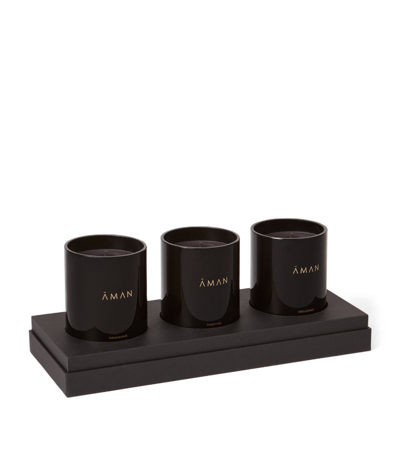 Aman Purifying, Nourishing And Grounding Candle Gift Set (3 X 220g) In Multi