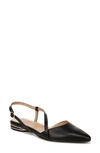 Naturalizer Hawaii Womens Leather Pointed Toe Slingbacks In Black Leather