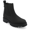 Journee Collection Medium And Wide Width Womens Alara Chelsea Pull On Bootie In Black