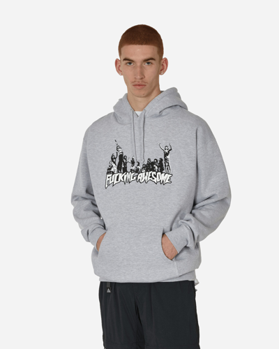 Fucking Awesome Hug The Earth Hoodie Grey In Black