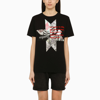 ISABEL MARANT ÉTOILE BLACK COTTON T-SHIRT WITH PRINT