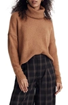 Madewell Sadler Turtleneck Sweater In Heather Camel