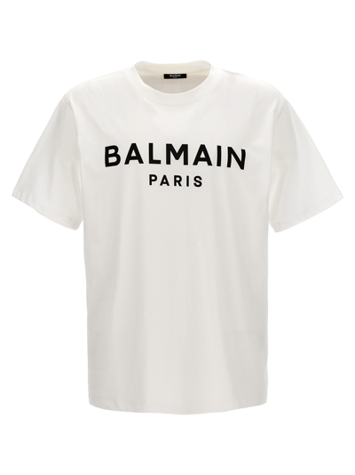Balmain Logo Print T-shirt White/black