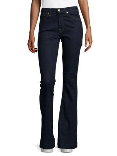 7 For All Mankind Slim-fit Flared Jeans In True Rinse