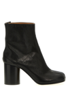 Maison Margiela Tabi Ankle Boots With Unique Tabi Toe Design And Block Heel In Black