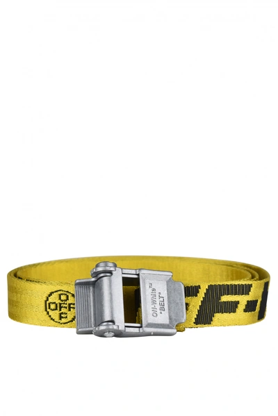 Heron Preston Men's Luxury Belt    Yellow Belt With Logo