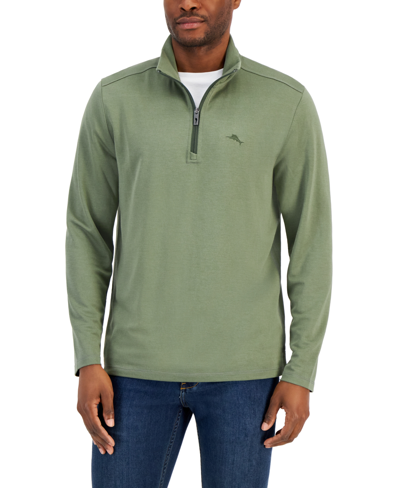 Tommy Bahama Men's Kohala Peak Classic-fit Quarter-zip Sweater In Dk Fern