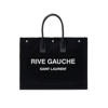 Saint Laurent Rive Gauche Tote Bag In Canvas In Black