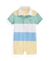 POLO RALPH LAUREN BABY BOYS STRIPED COTTON JERSEY RUGBY SHORTALL