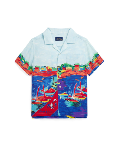 Polo Ralph Lauren Kids' Big Boys Sailboat-print Camp Shirt In Vista Sail